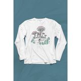Kendim Seçtim Mashroom Forrest Mantar Orman Outdoor Retro Uzun Kollu Tişört - 001-Beyaz - 2XL