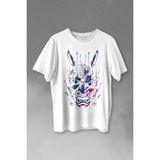 Kendim Seçtim Mask Hannya Demon Japonca Japanese Maske Oni Baskılı Tişört Unisex T-Shirt - XL - Beyaz