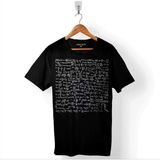 Kendim Seçtim Matematik Denklemi Intihar Einstein Formül Problem Baskılı Tişört T-Shirt - Siyah