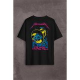 Kendim Seçtim Metallica For Whom The Bell Tolls New Yeni Rock Metal Müzik Sırt Ön Baskılı Oversize Tişört T-Shirt - Siyah