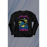 Kendim Seçtim Metallica For Whom The Bell Tolls New Yeni Rock Metal Müzik Uzun Kollu Tişört Baskılı T-Shirt - 001-Siyah - XS