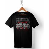 Kendim Seçtim Metallıca Logo Heavy Metal Rock Musıc Erkek Tişört - Siyah