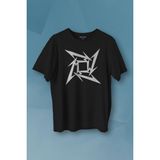 Kendim Seçtim Metallica Logo Metal Baskılı Tişört Unisex T-Shirt10 - 2XL - Siyah