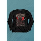 Kendim Seçtim Metallica New Yeni 2k Rock Metal Musickırk James Lars Robert Uzun Kollu Tişört Baskılı T-Shirt - 001-Siyah - XL