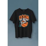 Kendim Seçtim Mf Doom Basketbol Hip Hop Maske Baskılı Tişört T-Shirt - XL - Siyah