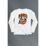 Kendim Seçtim Mf Doom Basketbol Hip Hop Maske Uzun Kollu Tişört - 001-Beyaz - 2XL