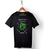 Kendim Seçtim Minecraft Creeper Inside Baskılı Tişört T-Shirt - XS - Siyah