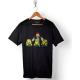 Kendim Seçtim Minecraft Mınions Minyonlar Minioncraft Baskılı Tişört T-Shirt - XS - Siyah