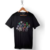 Kendim Seçtim Minecraft Tüm Karakterleri Baskılı Tişört Unisex T-Shirt - Siyah - XL