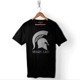 Kendim Seçtim Moaon Aabe Spartan 300 Spartali Kask Savaşçı Baskılı Tişört T-Shirt - XL - Siyah