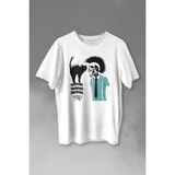 Kendim Seçtim Mohikan Iskelet Adam Kara Kedi Nostalji Telefon Zili Baskılı Tişört Unisex T-Shirt - 2XL - Siyah