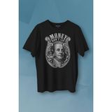 Kendim Seçtim Money Dont Lie Keep It 100 Dollars USD Money Baskılı Siyah Unisex T-Shirt