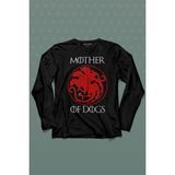 Kendim Seçtim Mother Of Dogs Hayvansever Köpek Annesi Uzun Kollu Tişört Baskılı T-Shirt - 001-Siyah - 2XL