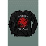Kendim Seçtim Mother Of Dogs Hayvansever Köpek Annesi Uzun Kollu Tişört Baskılı T-Shirt - 001-Siyah