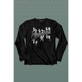 Kendim Seçtim Muay Thai Muaythai Dövüş Uzak Doğu Sanatı Fıght Uzun Kollu Tişört Baskılı T-Shirt - 001-Siyah