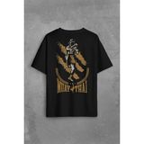 Kendim Seçtim Muay Thai Muaythai Kick Boks Boxing Uzak Doğu Sırt Ön Baskılı Oversize Tişört T-Shirt - Siyah