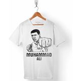 Kendim Seçtim Muhammed Alı Clay Boks Boxıng Legend Erkek Tişört - Beyaz