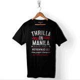 Kendim Seçtim Muhammed Ali Clay Thrilla In Manila 40th Baskılı Siyah Unisex T-Shirt
