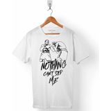 Kendim Seçtim Muhammed Alı Nothıng Cant Stop Me Erkek Tişört - XXL - Beyaz