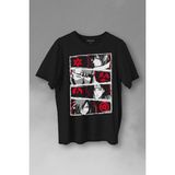 Kendim Seçtim Naruto Kakashi Anime Manga Baskılı Siyah Erkek T-shirt