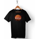 Kendim Seçtim Nasa Mars Gezegen Logosu Cosmos Astronot Erkek Tişört - XL - Siyah