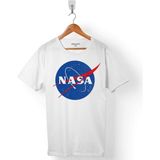 Kendim Seçtim Nasa Uzay Ajansı Cosmos Logo Beyaz Erkek Tişört