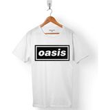 Kendim Seçtim Oasis Band Logo Tasarım Beyaz Erkek Tişört