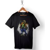 Kendim Seçtim Overwatch Lucio Heroes Steam Logo Baskılı Siyah Unisex T-Shirt