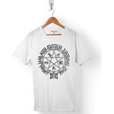 Kendim Seçtim Pentagram Hellsing One Piece Naruto Anime Beyaz Erkek Tişört
