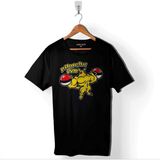 Kendim Seçtim Pikachu Gym Fitness Spor Vücut Geliştirme Baskılı Tişört Unisex T-Shirt - Siyah - 2XL