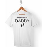 Kendim Seçtim Promoted To Daddy Baba Oldum Yeni Doğan Erkek Tişört - Beyaz