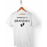 Kendim Seçtim Promoted To Grandma Büyük Anne Oldum Yeni Doğan Erkek Tişört - XXL - Beyaz