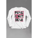 Kendim Seçtim Punk Is Not Dead Rock Grunge Music Müzik Uzun Kollu Tişört - 001-Beyaz - XL