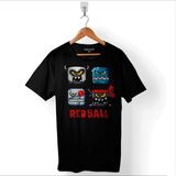 Kendim Seçtim Red Ball 4 Crazy Kırmızı Top Redball Baskılı Tişört Unisex T-Shirt - Siyah - XL