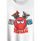 Kendim Seçtim Red Ball 4 Redball Kırmızı Top Crazy Baskılı Tişört T-Shirt Beyaz - 63A-Beyaz