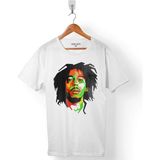 Kendim Seçtim Reggae Bob Marley Müzik Kralı Beyaz Erkek Tişört