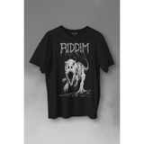 Kendim Seçtim Riddim Dinazor T-Rex Metal Rock Dinosaurs Gothic Baskılı Tişört Unisex T-Shirt - 2XL - Siyah