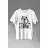 Kendim Seçtim Ride To Wild Wolf And Motorcycle Kurt ve Motor Outdoor Baskılı Tişört T-Shirt Beyaz - 2XL - 63A-Beyaz