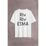 Kendim Seçtim Riv Riv Etma Karadeniz Şivesi Rivrivriv Etme Sırt Ön Baskılı Oversize Tişört T-Shirt - Beyaz