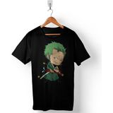 Kendim Seçtim Roronoa Zoro Logo Siyah Erkek Tişört