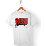 Kendim Seçtim Rush Logo The Band Erkek Tişört - Beyaz - Renkli - 2XL