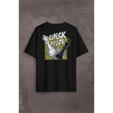Kendim Seçtim Şah Mat Satranç Check Mate Chess Kral Kralıçe Gambit Sırt Ön Baskılı Oversize Tişört T-Shirt - Siyah - XL