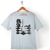 Kendim Seçtim Satranç Zeka Oyunu Şah Mat Vezir Chess Çocuk T-Shirt - 3 - 4 Yaş - Beyaz