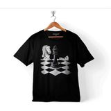 Kendim Seçtim Satranç Zeka Oyunu Şah Mat Vezir Chess Çocuk T-Shirt - 7 - 8 Yaş - Siyah