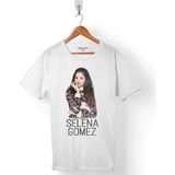 Kendim Seçtim Selena Gomez Fotoğraf Tasarımlı Beyaz Erkek Tişört