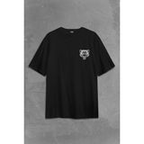 Kendim Seçtim Sırt Ön Baskılı Oversize Siyah Angry Bear Head Kızgın Ayı Kafa Erkek T-Shirt