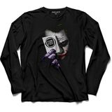 Kendim Seçtim Siyah Batman Joker Iskambil Kartı Fıat Lınea Doblo Just Uzun Kollu Erkek T-Shirt