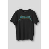 Kendim Seçtim Siyah Metallica Baskılı Tişört Unisex Regular Fit Pamuklu T-Shirt - XL
