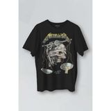 Kendim Seçtim Siyah T-shirt Metallica And Justice for All Rock Metal Music Baskılı Tişört