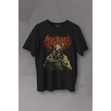 Kendim Seçtim Siyah Unisex T-Shirt Cavalera Metal Music Sepultra Guitar Drum Rock Sepultura Gitar Baskılı Tişört - XS